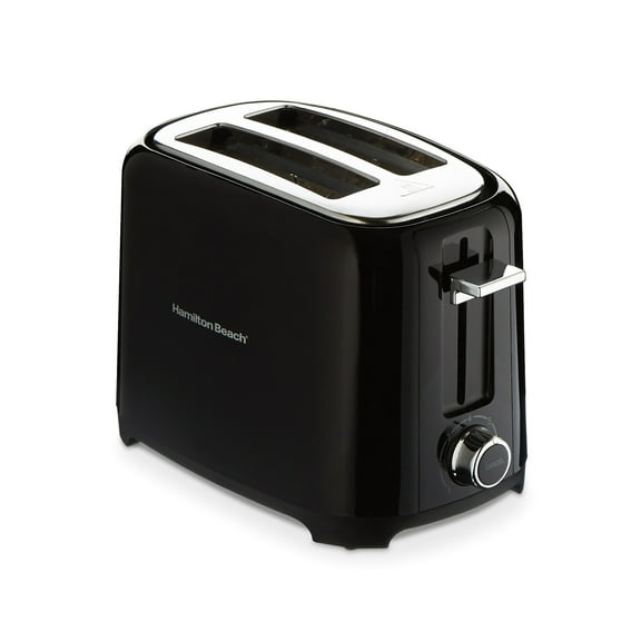 Hamilton Beach 2-Slice Toaster with Extra-Wide Slots, Toast Boost, and Removable Crumb Tray, Black