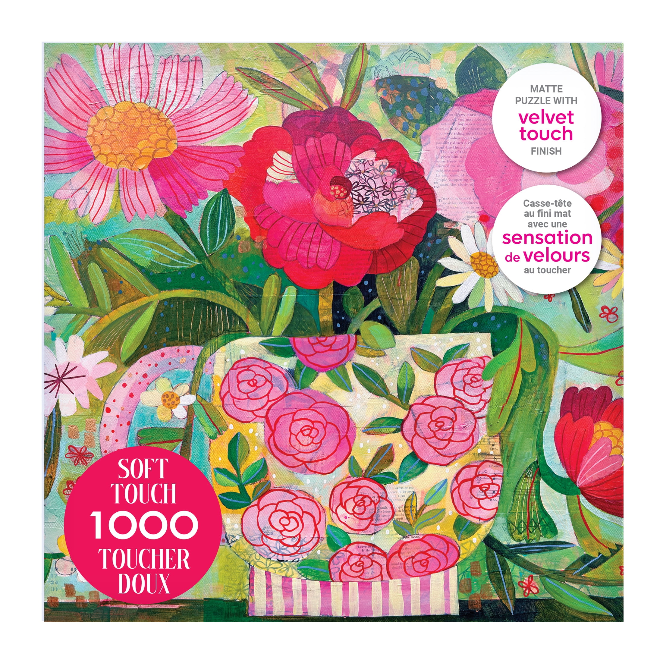 RoseArt - Soft Touch 1000-Piece - CUP FULL OF ROSIE - Adult Interlocking Puzzle