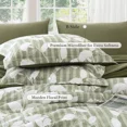 thumbnail image 3 of Amberspace Botanical Flowers Design 7-piece Bed in a Bag Comforter Set with Sheets,Sage Green,King, 3 of 8