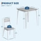 thumbnail image 3 of 3-piece estilo rural dining mesa set para 2: small, space-saving mesa con 2 cozy sillas - blanca & gray, great para apartments, 3 of 6