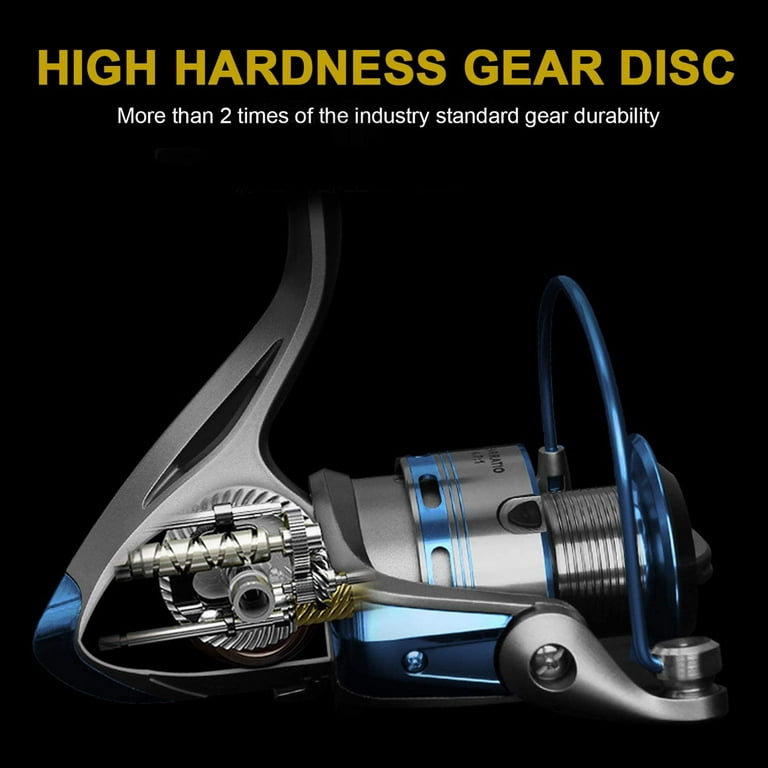 Hunter's Tail Fishing Reel, Spinning Fishing Reels Handle Parts Saltwater  Freshwater Double Bearing Light Smooth Casting 5.2:1Light Weight Ultra