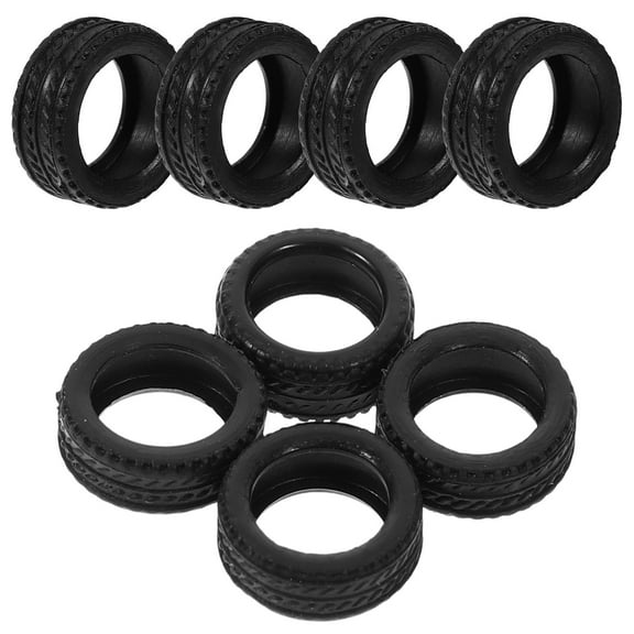 LEORX 8Pcs Rubber Tire Skin for Rc Car Accessories Black 164 Scale Model Replacement
