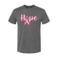 thumbnail image 2 of Wild Bobby, Hope Pink Ribbon Support Brave Fight, Breast Cancer Awareness, Men Premium Tri Blend Tee, Dark Heather, X-Large, 2 of 5