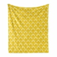 thumbnail image 1 of Mustard Soft Flannel Fleece Throw Blanket, Geometrical Inspired Pattern with Abstract Nested Rhombus Shapes, Cozy Plush for Indoor and Outdoor Use, 60" x 80", Mustard Pastel Yellow, by Ambesonne, 1 of 6