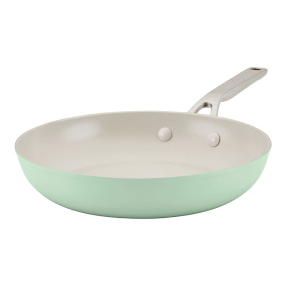 Sartén 25cm KitchenAid. Anodizado Duro, antiadherente cerámico. Verde Pistachio