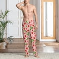thumbnail image 4 of Salouo Strawberries Print Pajama Pants for Men, Lounge Pants Elastic Waistband Casual Men's sleepwear Loungewear Sleep Pajama Pant -Medium, 4 of 7