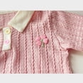 thumbnail image 3 of NAISIBABY Kids Girls Outfit Set, Short Sleeve Polo T-Shirt and Shorts 2-Piece Summer Cute Fashion Clothes Pink 7T, 3 of 7