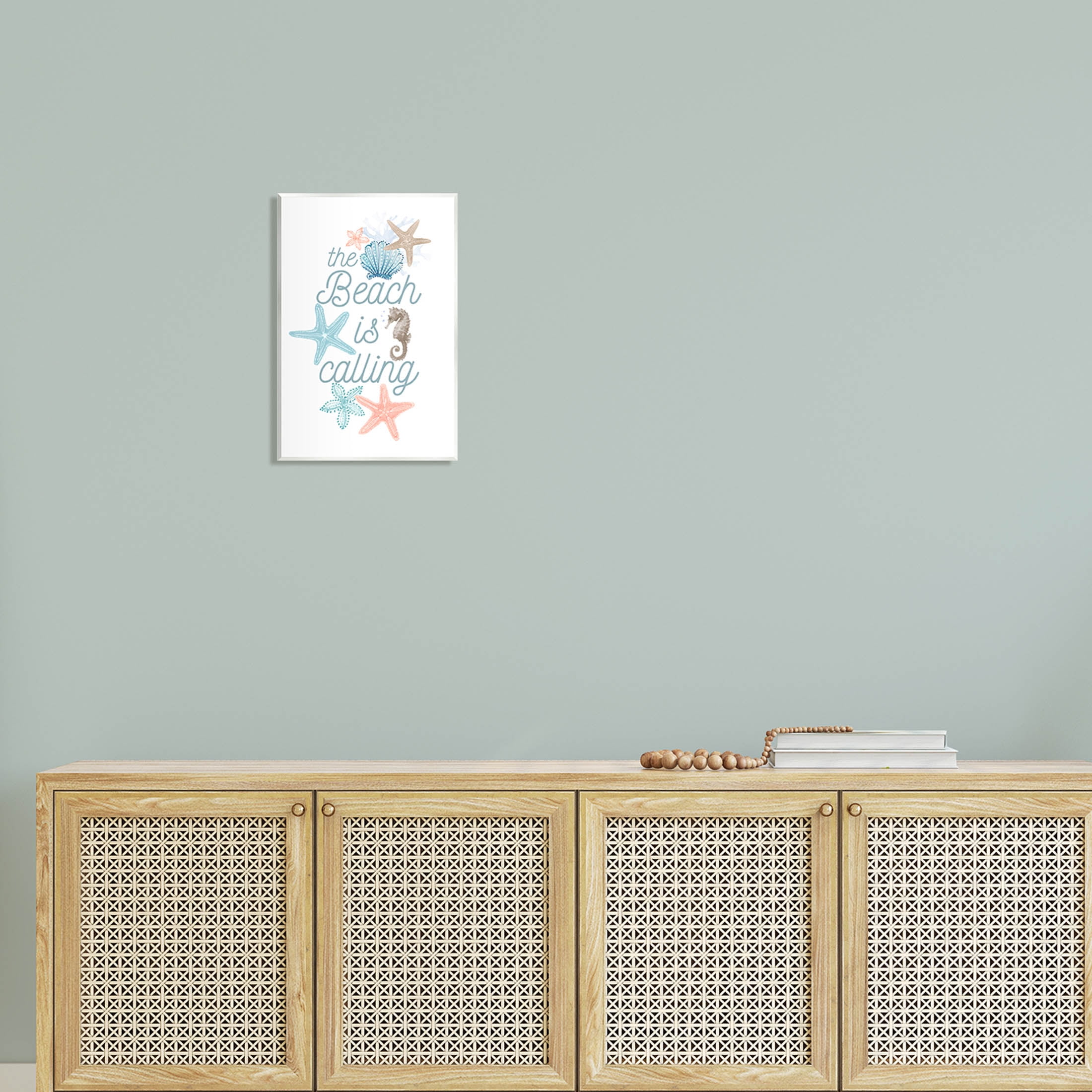Beach Is Calling Various Sea Life Animals & Insects Graphic Art Unframed Art Print Wall Art