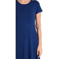 thumbnail image 7 of Miss Lavish London Women’s Navy Party Casual Dress, Stylish Round-Neck Swing Design with Half Sleeves, Relaxed Above Knee Fit, X-Large, 7 of 7