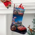 thumbnail image 2 of Rayo McQueen de Disney Tema: Calcetines de Navidad, fino lino blanco para colgar en escaleras y chimenea, decoración navideña para el hogar, regalo de Navidad. 45cm × 32cm, 2 of 5