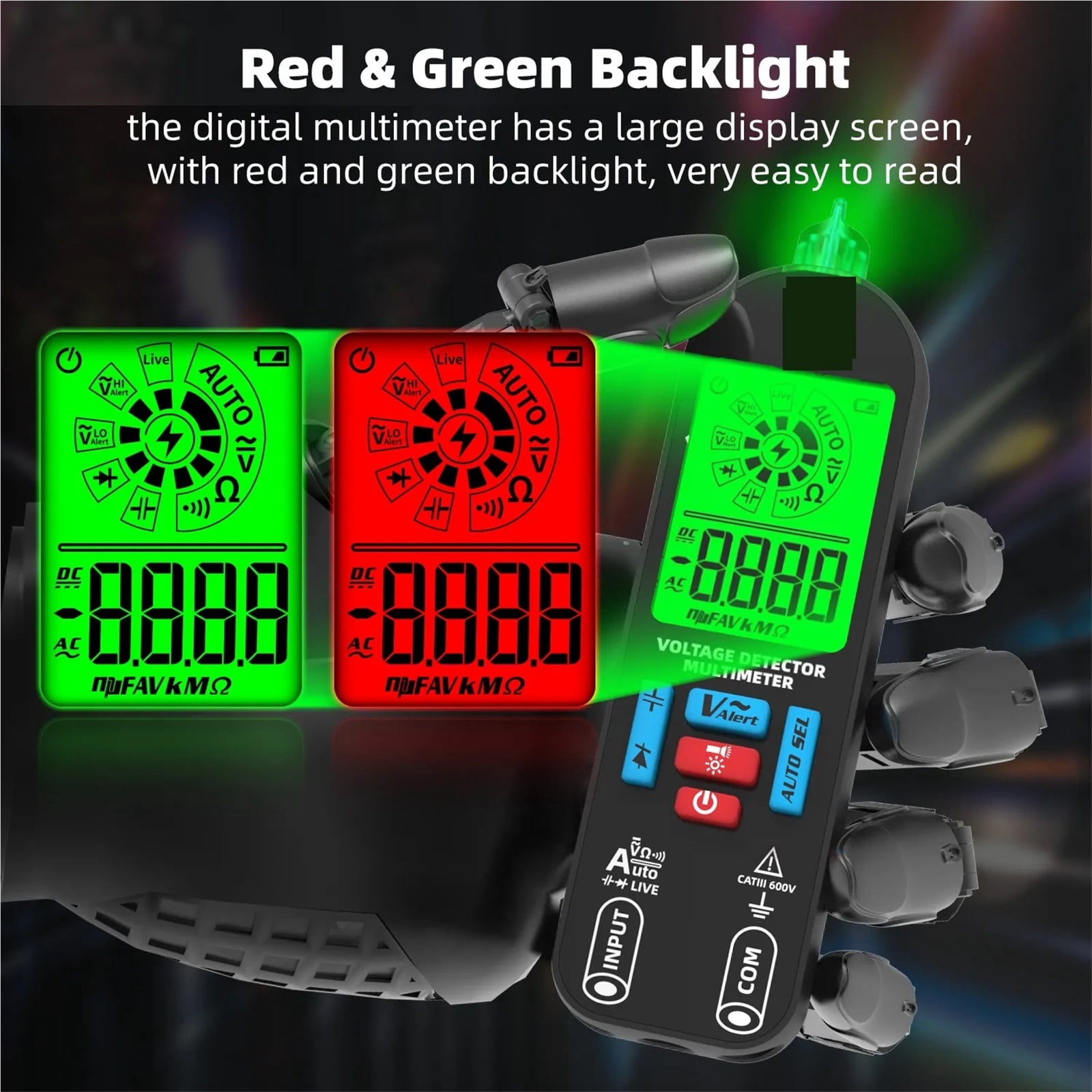Smart Digital Multimeter Electronic Tester AC DC Contactless NCV Automatic Diode Capacitor Ohm Hz Breakpoint Meter ,Battery Test
