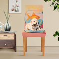 thumbnail image 4 of Yayeee 2 Pack Dining Chair Covers Stretch Parson Chairs Slipcovers Seat Protector, Goldfish, 4 of 6