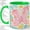 Green, variant on Pink Cowgirl Boots Accent Mug, 11oz Ceramic Coffee Cup for Beach Lovers