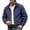 #6Dark Blue, variant on MYAOYI Mens Classic Full Zip Bomber Jacket Ribbed Trim Casual Daily Wear