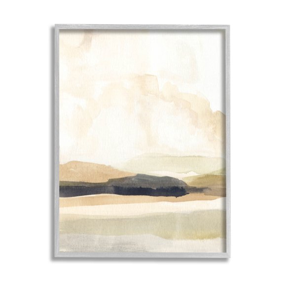 Stupell Industries Figurative Landscape Scene Painting Gray Framed Art Print Wall Art, Design by Annie Warren