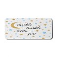 thumbnail image 1 of Cartoon Computer Mouse Pad, Bed Time Lullaby Concept Stars Circles and Crescent, Rectangle Non-Slip Rubber Mousepad X-Large, 35" x 15" Gaming Size, Blue Dark Yellow, by Ambesonne, 1 of 2