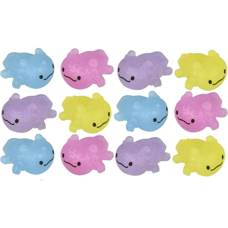 Set of 12 Axolotl Mochi Squishy Animals - Kawaii - Cute Individually Boxed  Wrapped Toys - Sensory, Stress, Fidget Party Favor Toy 