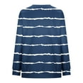 thumbnail image 4 of Annhoo Womens Striped Oversized Sweatshirt Button Front Long Sleeve Tops Ladies Fall Casual Comfy Pullovers, 4 of 5