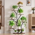 thumbnail image 2 of Estante para plantas EVAWOO de 8 niveles, 127 cm, para esquina con luces de cultivo, 2 of 8