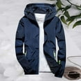 thumbnail image 2 of Fgnfyis Mens Coats and Jackets Unisex Casual Outdoor Sports Jacket Lightweight Water Windbreaker for All Seasons Mens Winter Jacket Dark Blue XXXL, 2 of 3