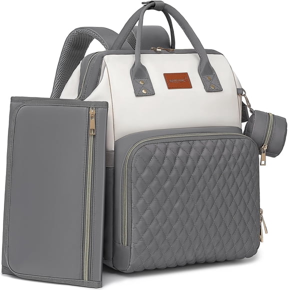 Mochila para Pañales ROSEGIN Impermeable Gris Blanco 35L