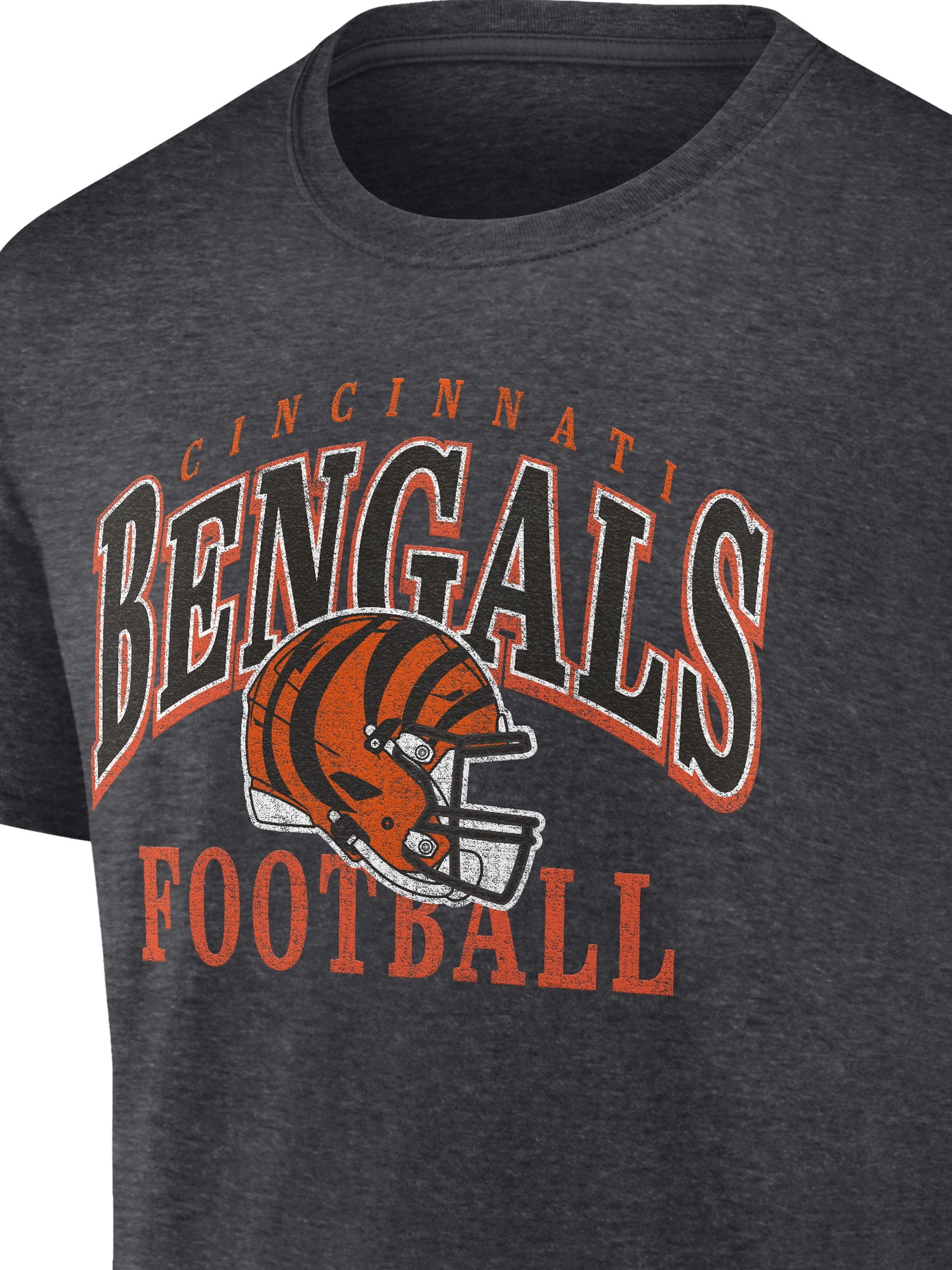 NFL Cincinnati Bengals Men's Cotton Charcoal Heather Short Sleeve T-Shirt