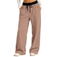 thumbnail image 5 of EnJoCho Girls Wide Leg Sweatpants - Summer Drawstring Elastic Waist School Joggers for Kids Girls , Back-to-School Casual Unifor𝗆 Pants for Daily Classroom and Travel Wear, 5 of 7