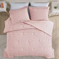 thumbnail image 3 of Walensee Queen Seersucker Comforter Set, 3 Pieces Bed Comforters, 90"x90", Pink, 3 of 6