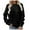 A-Black, variant on Puliio Womens Hoodless Sweartshirts Solid Color Sweat Oversized Jacket Crewneck Long Sleeve Loose Fit Comfortable Minimalist Pullover Tops