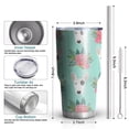 thumbnail image 6 of 30oz Bull Terrier Dog and Flower Florals Tumblers Stainless Steel Tumbler with Lid and Straw,Vacuum Insulated Double Wall Travel Tumbler Cups Mug with Cleaning Brush for Coffee,Tea, 6 of 7