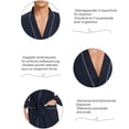 thumbnail image 4 of Albornoz ligero Albornoz Algodón Kimono Waffle Bata Amantes, Azul marino, 4 of 6