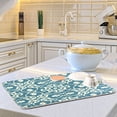 thumbnail image 4 of Iauyy Dish Drying Mat for Kitchen Counter, Super Absorbent & Hanging 16x18 / 18x24 Inch (S/M) Arabesque Scrollwork, 4 of 8