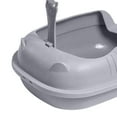 thumbnail image 7 of Cat Litter Box Semi Closed Kitten Litter Pan Tray Portable Litter Cat Box Toilet Basin Supplies Boxes for Indoor Cat Small Animal Easy to Clean 14.5x11.8x5.5 Inch Gray, 7 of 7