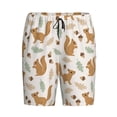 thumbnail image 6 of Daiia Squirrel And Leaves Mens Woven Stretch Pajama Short,Short Pajama Pants-XX-Large, 6 of 7