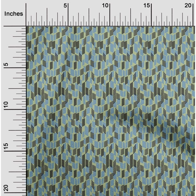 oneOone Polyester Lycra Fabric Parallelogram Geometric Print Fabric BTY 56 Inch Wide