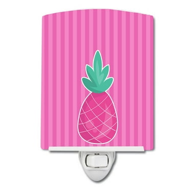Caroline's Treasures BB8769CNL Pineapple Ceramic Night Light, 6x4x3", multicolor