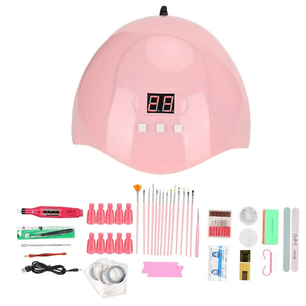 Kit de decoración de uñas con lámpara U VKit de herramientas para manicuraKit de herramientas de manicura con taladro para uñas Clip para remojar bloque de pulido juego de ANGGREK Otros