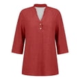 thumbnail image 4 of Womens Button-Down Cotton Linen Top，Plus Size Gauze Tops Gauze Tunic Shirts For Women Womens Gauze Tops And Blouses Cotton Peasant Tops Cotton Blouses For Women Bohemian Tops For Women Linen Tunic, 4 of 4