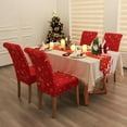 thumbnail image 2 of Christmas Dining Room Chair Covers Set of 6, Stretch Xmas 6 Pieces Kitchen Chair Slipcovers Protector, Spandex Washable Parsons Chair Cover, Christmas Decor(Christmas 3), 2 of 6