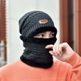 thumbnail image 3 of Gorro de esquí de punto de invierno, conjunto de bufanda, gorros de cuero cálidos Unisex, gorros de punto, gorro cálido, gorros, gorros, bufanda de cuello de lana gruesa oso de fresa Hogar, 3 of 6