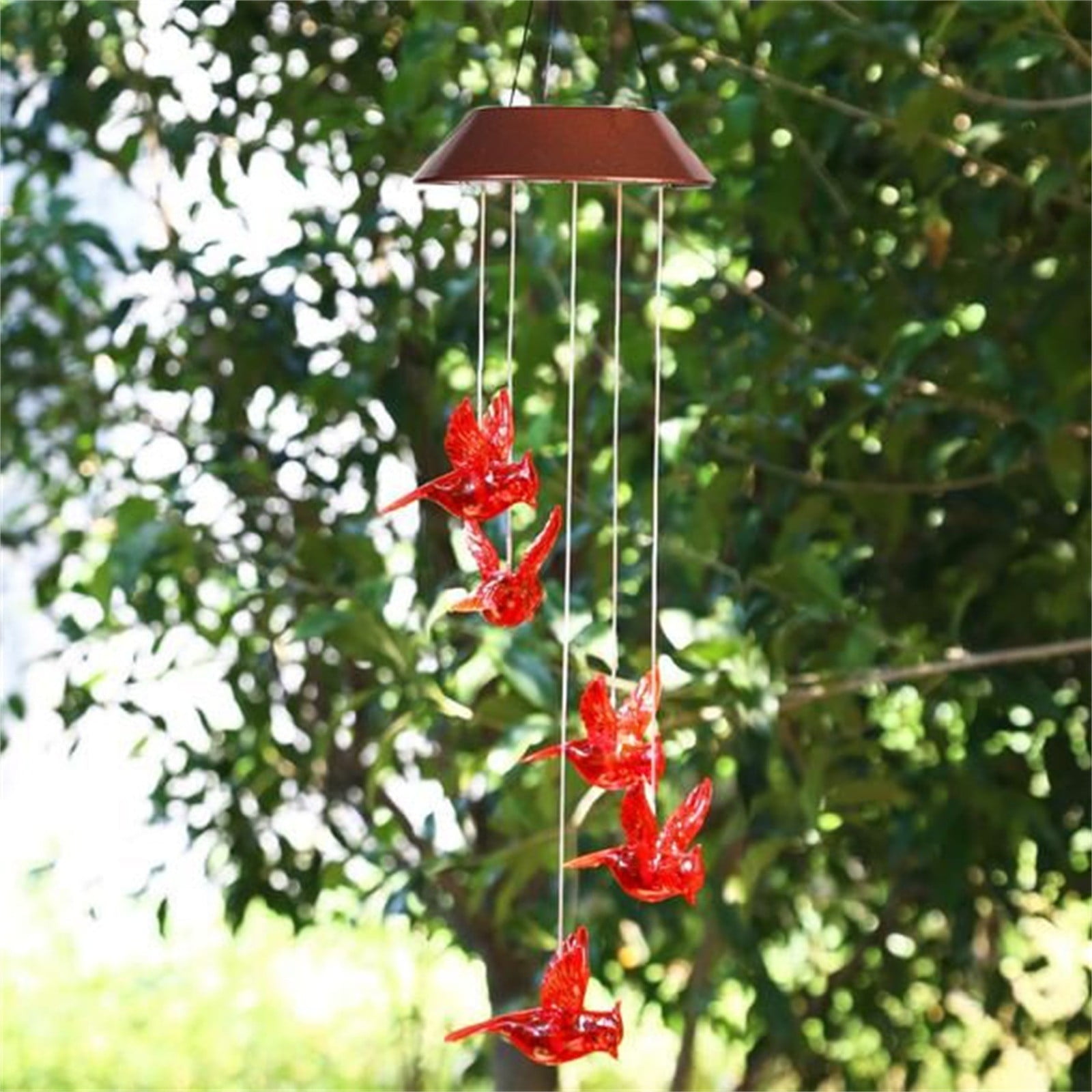 Solar Fence Wind Chime Spinner Light,LED Hanging Outdoor Garden Decorative Light Home Decor Collection
