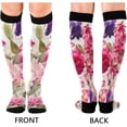 thumbnail image 2 of Coolnut Beautiful Flowers Compression Socks Women Men Knee High Stockings 1Pair for Sports, Running, Travel7 Gift, 2 of 7