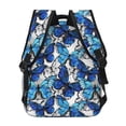 thumbnail image 4 of Easygdp Blue and White Butterflies Mochila Ergonómica Versátil para Laptop - Múltiples Bolsillos, Correas Ajustables, Unisex para Escuela, Viajes y Actividades al Aire Libre-One Size, 4 of 5