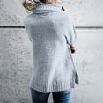 thumbnail image 6 of zaveiop Womens Oversized Turtleneck Pullover Sweater Cable Knit Long Sleeve Sweater Tops (Z-Grey, XL), 6 of 8