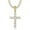 White Gold Color, variant on Large Cross Pendant Gold Plated Full Zircon Ornament