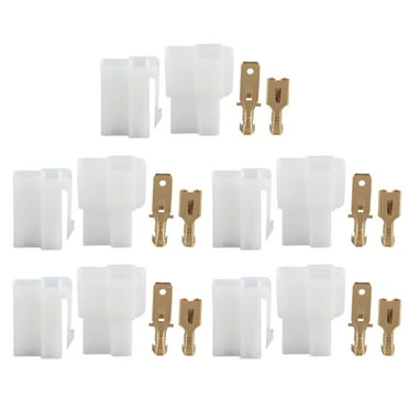 Rankomu T-Type 2 Pin Power Plug Car Radio Cable Connectors Set Fit for Kenwood