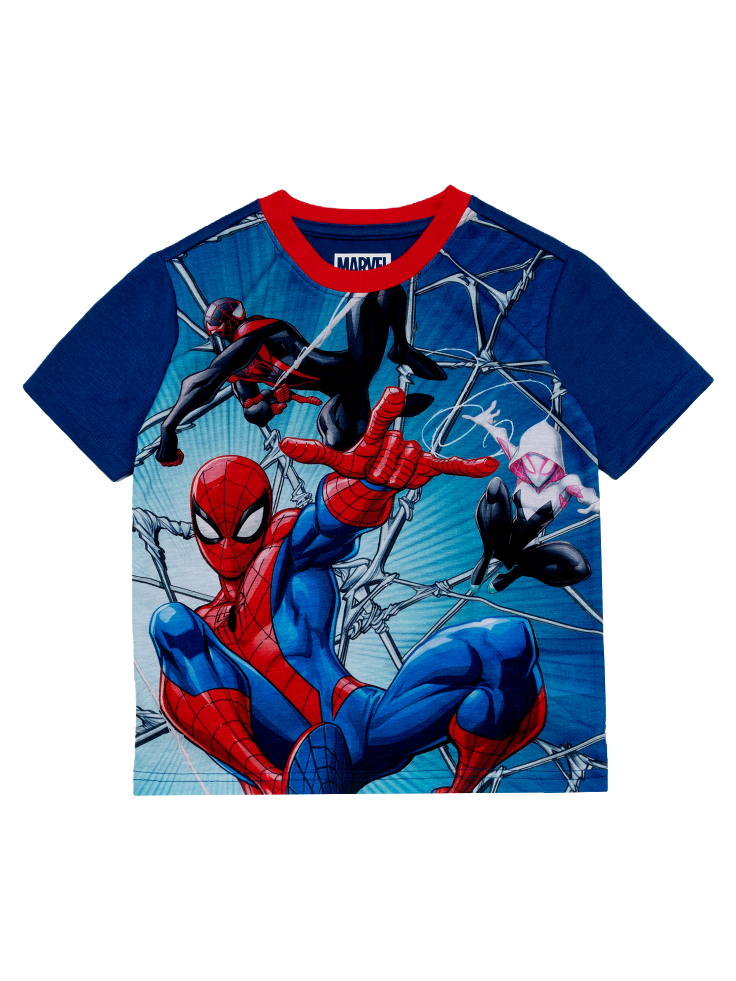 Spiderman Boys 2-Piece Short Sleeve Top and Pant Pajama Set, Sizes 4-12