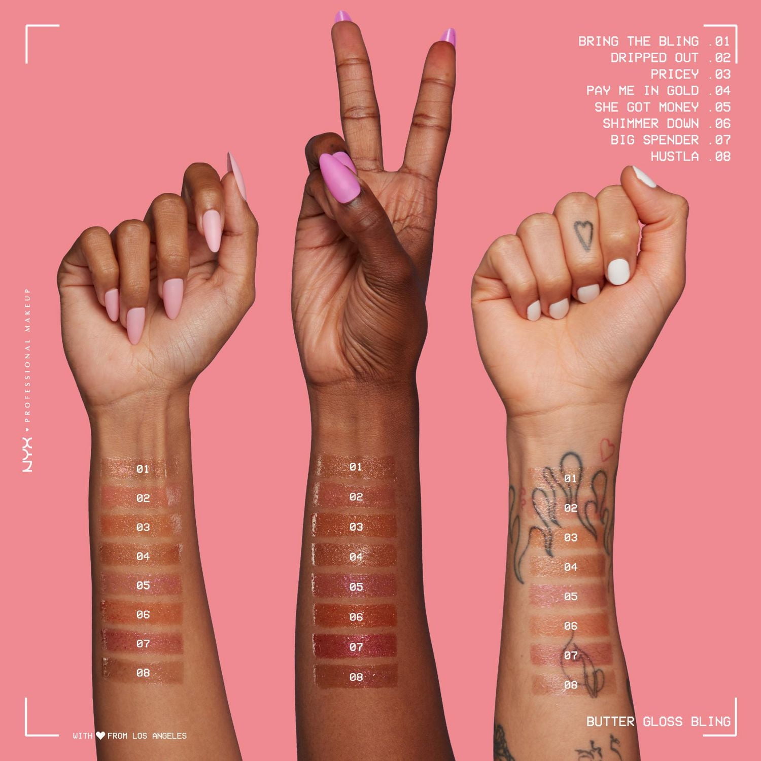 Lip Gloss Butter Gloss Bling, Non Sticky High Shine Lip Gloss