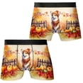 thumbnail image 3 of Happy Thanksgiving Corgi Give Thanks Fall Beanie Scarf Welcome All Over Print Boxer Briefs Underwear for Men Dad Welsh Corgi Dog Lover Gifts Idea - 00020, 3 of 6