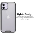 thumbnail image 6 of CoverON Apple iPhone 12 Mini Case (5.4"), Clear Slim fit Lightweight Hard Cover TPU, Black Bumper, 6 of 8